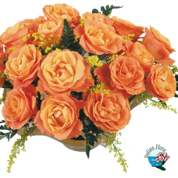 bouquet di rose arancioni