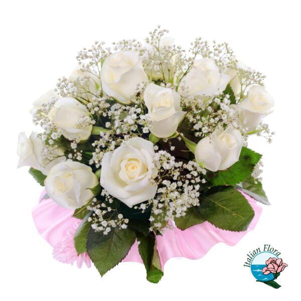 Bouquet di roselline bianche
