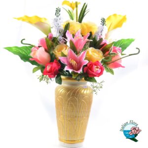 Composizione in vaso con lilium e calle
