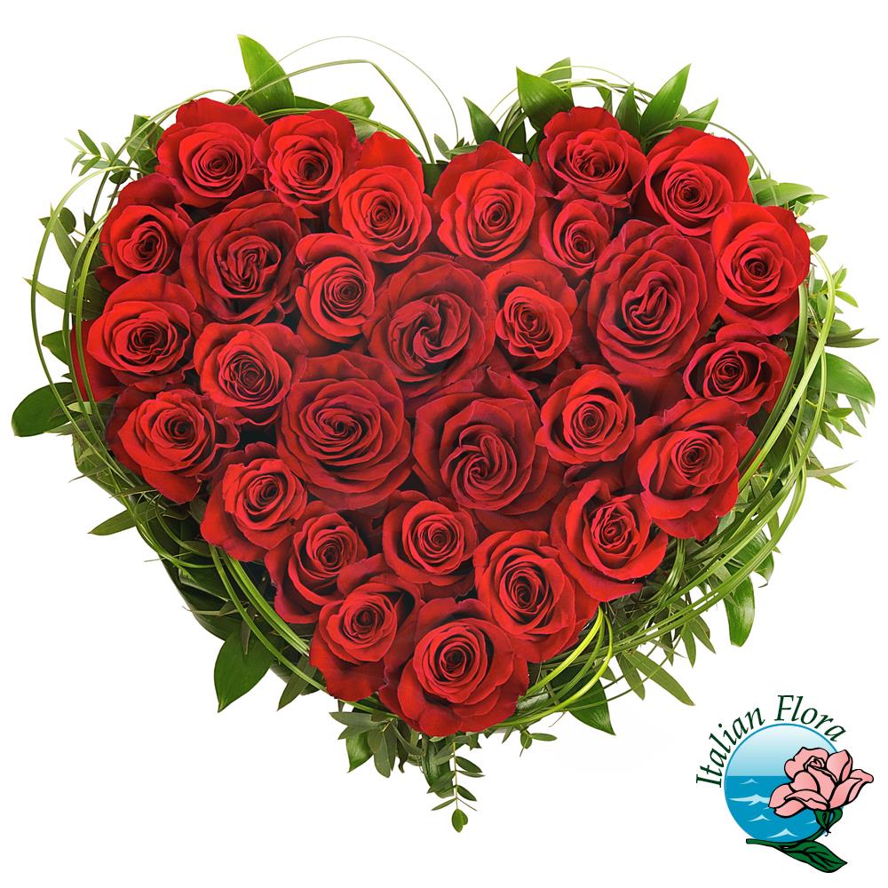 Cuore di rose rosse