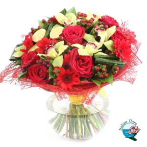 Bouquet primaverile dai toni vivaci