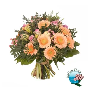 Bouquet di gerbere e roselline